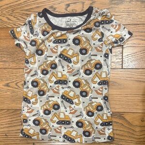 Caden Lane Kids Pajamas - Yellow and Black Construction Print